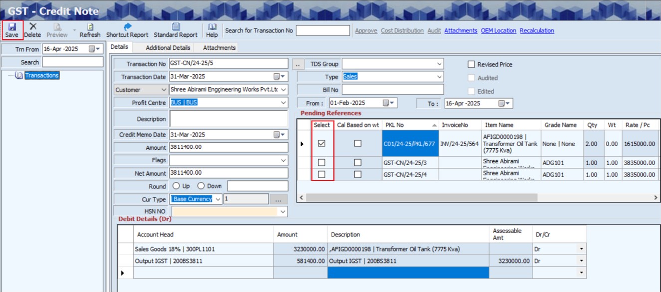 Note Software Erp Database 07. GST Credit Note | IcSoft ERP and MES Wiki Site